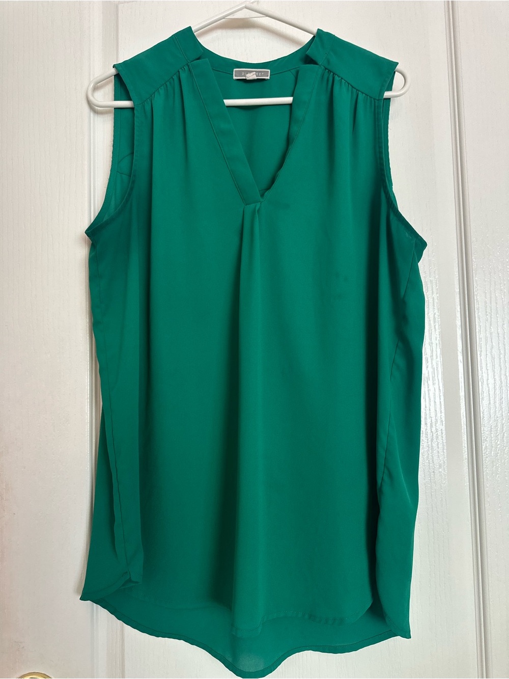 Pleione Emerald Green Sleeveless Blouse Size L